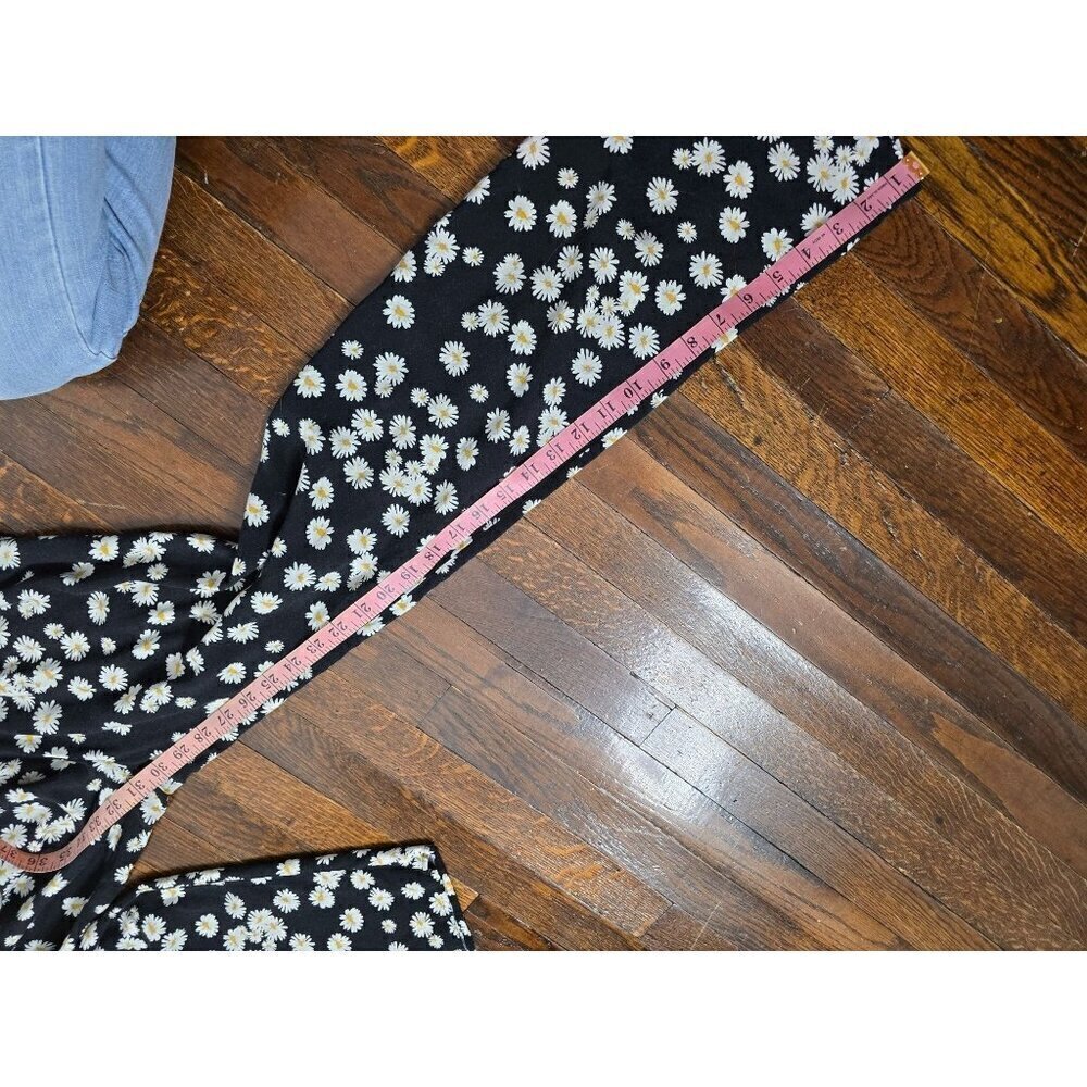 Y2K Wet Seal Black White Daisy Romper Jumpsuit Overalls - Picture 8 of 12